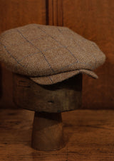 Regency 50 Pence Flat Cap - Oak Harris Tweed