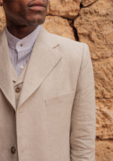 Janeiro Pure Linen Waistcoat - Almond