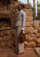 Janeiro Pure Linen Waistcoat - Almond