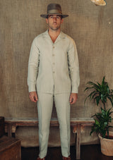 Jardin Linen Over Shirt - Aloe Green