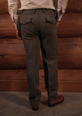 Bailey Harris Tweed Tapered Trouser - Grey Herringbone