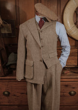 Bailey Harris Tweed Waistcoat - Wheat Herringbone
