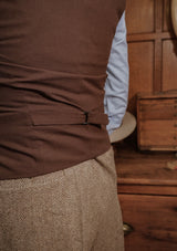Bailey Harris Tweed Waistcoat - Wheat Herringbone