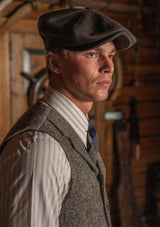 Bailey Harris Tweed Waistcoat - Old Oak Herringbone