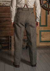 Bailey Harris Tweed Clark Trouser - Old Oak Herringbone