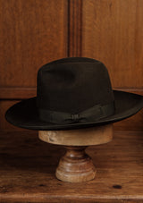 Barstow Wide Brim Fedora - Dark Brown