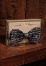 Silk Pre-Tie Bow Tie - Grey Geometric