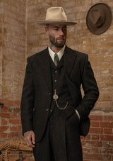 The Coleman 3 Piece Suit - Black w/ White Fleck