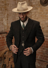 Coleman Harris Tweed Jacket - Black w/ White Fleck