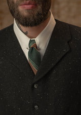 Coleman Harris Tweed Waistcoat - Black w/ White Fleck