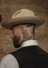 Coleman Harris Tweed Waistcoat - Black w/ White Fleck