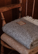 Super-soft Wool Throw - Grey
