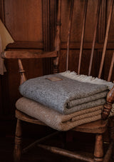 Super-soft Wool Throw - Grey