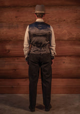 Coleman Harris Tweed Waistcoat - Navy & Black Micro Check