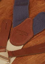 Button Braces w/ Brass Fittings - Blue