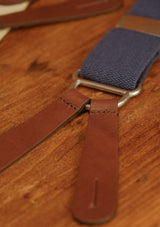 Button Braces w/ Brass Fittings - Blue