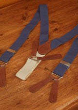 Button Braces w/ Brass Fittings - Blue