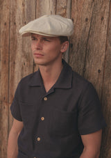 Crochet Short Sleeve Board Shirt - Navy