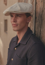 Crochet Short Sleeve Board Shirt - Navy