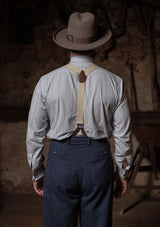 Coleman Clark Trouser - Navy Fleck Hopsack