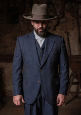 Coleman Jacket - Navy Fleck Hopsack