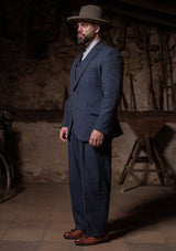 Coleman Jacket - Navy Fleck Hopsack