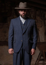 Coleman Waistcoat - Navy Fleck Hopsack