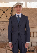 Brockman Jacket - Navy Diamond Weave Wool