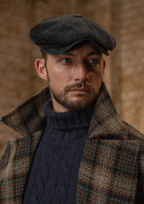 Pure Wool Pea Coat - Tideworn Check