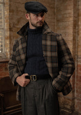 Pure Wool Pea Coat - Tideworn Check