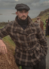 Pure Wool Pea Coat - Tideworn Check