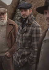 Pure Wool Pea Coat - Tideworn Check