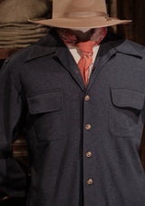 Connell Super-soft Cotton Board Shirt - Storm Blue