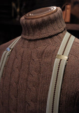 Button Braces w/ Gold Brass Fittings - Saddle Stitch