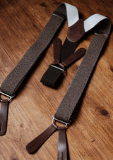 Button Braces w/ Gold Brass Fittings - Dusty Saddle