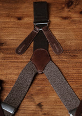Button Braces w/ Gold Brass Fittings - Dusty Saddle