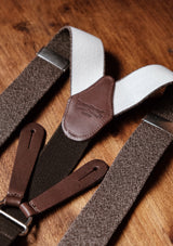 Button Braces w/ Gold Brass Fittings - Dusty Saddle