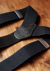 Button Braces w/ Silver Brass Fittings - Navy