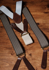 Button Braces w/ Gold Brass Fittings - Utility Stripe