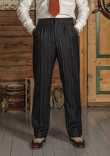 Broadway Dalton Trousers - Atlantic Chalk Stripe