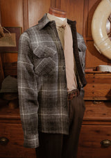 Brower Harris Tweed Overshirt - Charcoal Tartan