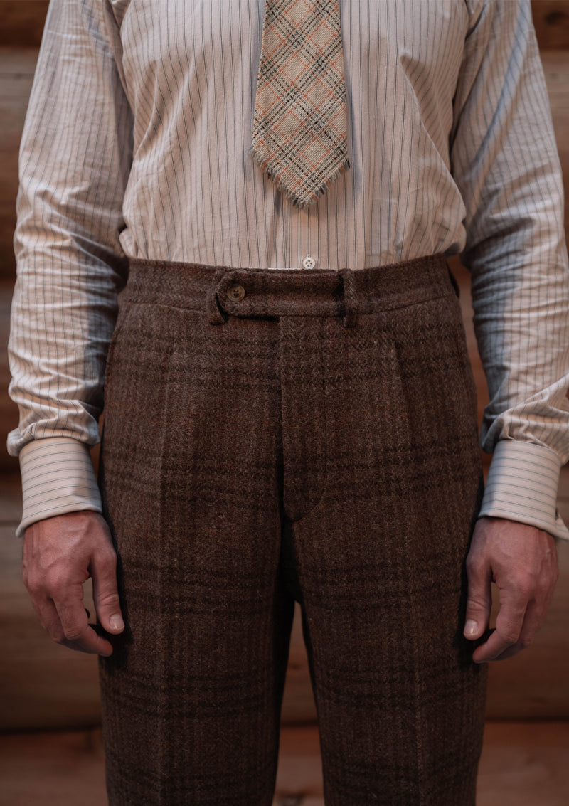 Brockman Harris Tweed Classic Trouser - Autumn Leaf Check