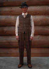 Brockman Harris Tweed Waistcoat - Autumn Leaf Check