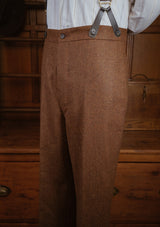 Hawthorne Fishtail Trousers - Bison Brown