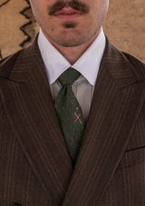 Munro Double Breasted Lightweight Jacket - Desert Sand Pinstripe