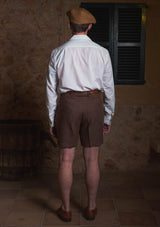 Gene Pure Linen Shorts - Cocoa