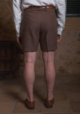 Gene Pure Linen Shorts - Cocoa