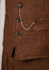 Hawthorne Cropped Waistcoat - Bison Brown