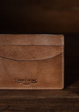 Saddle Leather Card Holder Wallet - Tan