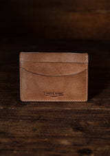 Saddle Leather Card Holder Wallet - Tan